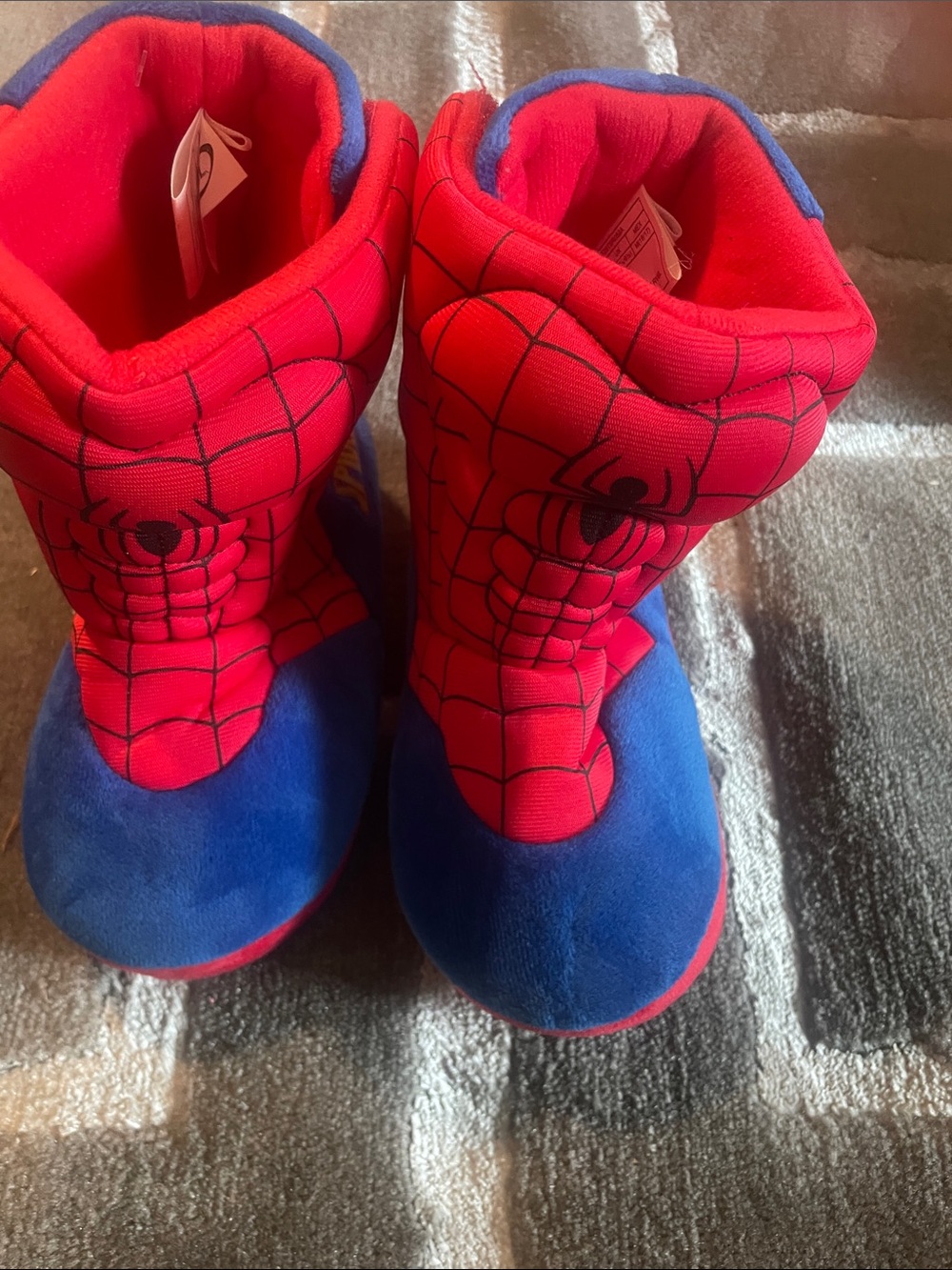 Spiderman Red and Blue Plush Kids Costume Boots